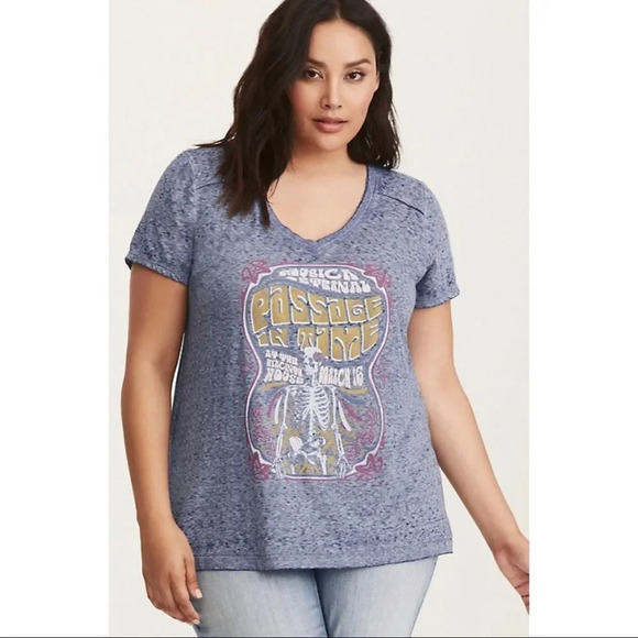 Torrid Passage In Time Graphic Burnout Tee - Picture 1 of 9